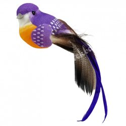 Csipeszes madárka, lila szárnnyal, 10x3,5 cm