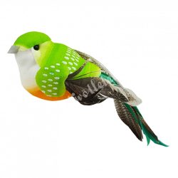 Csipeszes madárka, zöld szárnnyal, 10x3,5 cm