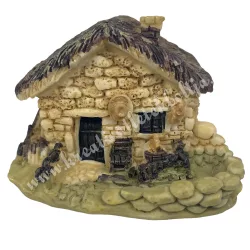 Tündérház, gesztenyebarna tetővel, 4x3 cm