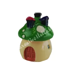 Mini gombaház, zöld, 3 cm