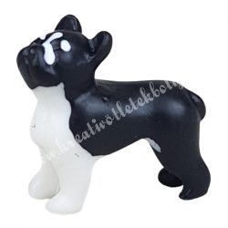 Mini francia bulldog, fekete-fehér, 2 cm