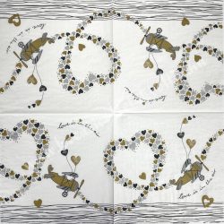 Szalvéta, esküvő, 33x33 cm (9)