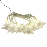 LED-es égősor, fenyőfa, 10 izzós, meleg fehér