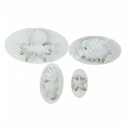   Marcipán és fondant kiszúró, tengeri élőlények, 4 darab/csomag