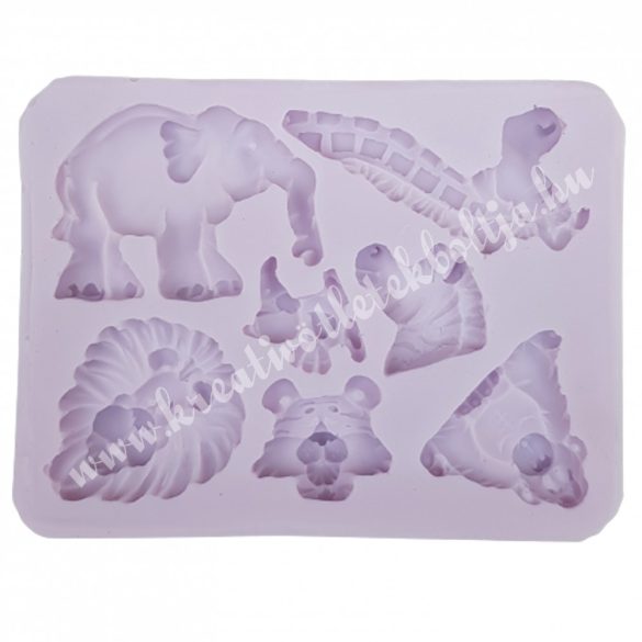 Marcipán, fondant mintázó, szilikon, zoo