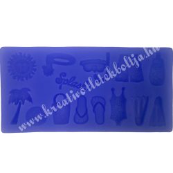 Marcipán és fondant mintázó, szilikon, tengerpart