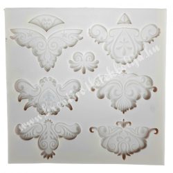 Marcipán fondant mintázó, szilikon, indás sarok minták