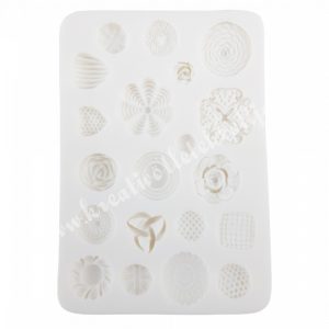 Marcipán és fondant mintázó, szilikon, vegyes formák