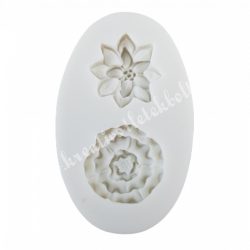 Marcipán és fondant mintázó, szilikon, kétféle virág