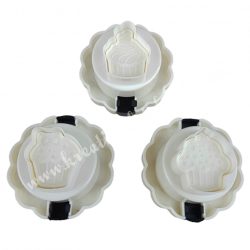 Marcipán és fondant kiszúró, muffin, 3 db/szett