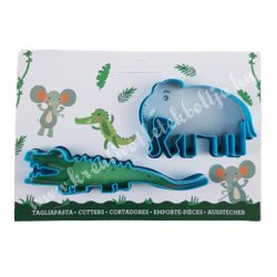   Marcipán és fondant kiszúró, elefánt, krokodil, 2 darab/csomag