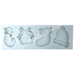 Marcipán és fondant mintázó, szilikon, karácsony