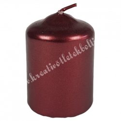 Adventi gyertya, metál bordó, 6 cm