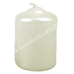 Adventi gyertya, metál elefántcsont, 6 cm