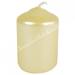 Adventi gyertya, metál krém, 6 cm