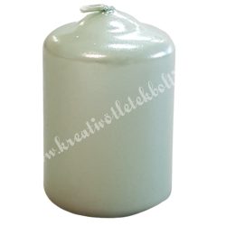 Adventi gyertya, metál pasztell zöld, 6 cm