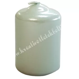 Adventi gyertya, metál pasztell zöld, 6 cm