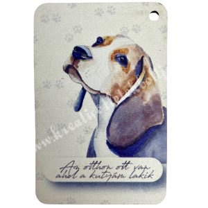 Fa tábla, Beagle, 6x9 cm