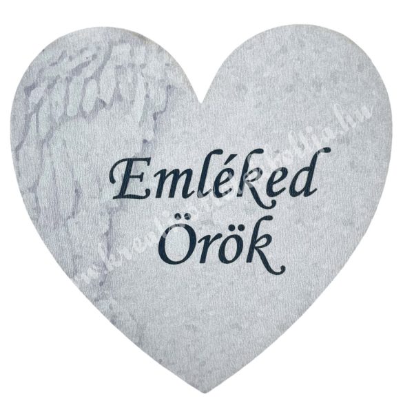 Mdf tábla, szív, "Emléked örök", 9,5x9,5 cm