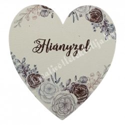 Fa szív, Hiányzol, 6x6,5 cm