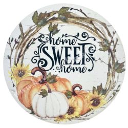 Mdf tábla, kerek, home sweet home, 12 cm