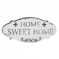 MDF tábla, "Home sweet home", 10x4,8 cm