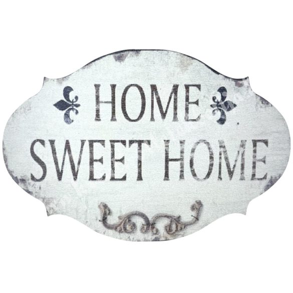 Mdf tábla, Home sweet home, 14x9 cm