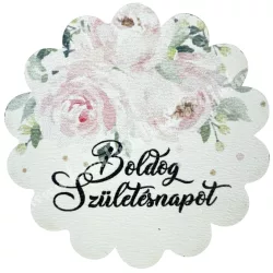 Mdf tábla, "Boldog születésnapot", 6,5 cm