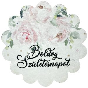 Mdf tábla, "Boldog születésnapot", 6,5 cm