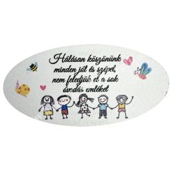   MDF tábla, "Hálásan köszönünk minden jót...", 8x4 cm