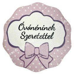   MDF tábla masnival, "Óvónéninek szeretettel", 6,5 cm