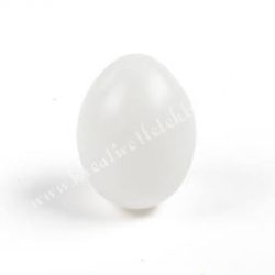 Műanyag tojás, fehér, 8,5x6 cm