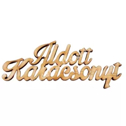 Áldott karácsonyt fafelirat, 11,5x4 cm
