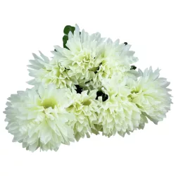 Krizantém csokor, krém, 35 cm
