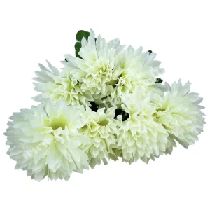 Krizantém csokor, krém, 35 cm