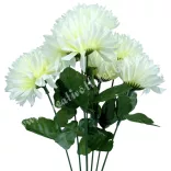 Krizantém csokor, krém, 35 cm