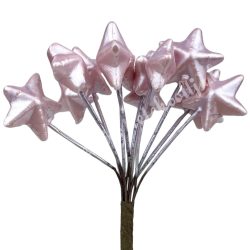   Betűzős hungarocell csillag, rózsaszín, 1,8x1,8 cm, 12 db/csokor