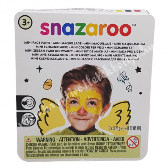 SNAZAROO arcfesték készlet, sárga-piros-fekete, 3x2,1 gr/szett