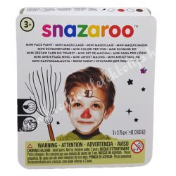   SNAZAROO arcfesték készlet, piros-fehér-barna, 3x2,1 gr/szett