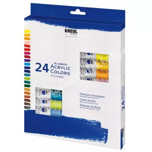 Kreul El Greco akrilfesték készlet, 24x12 ml