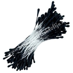 Virágbibe, fekete, 6 cm, 100 db/csomag