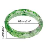 Szilikon öntőforma műgyantához - karkötő, fazettált, 5,6 cm széles