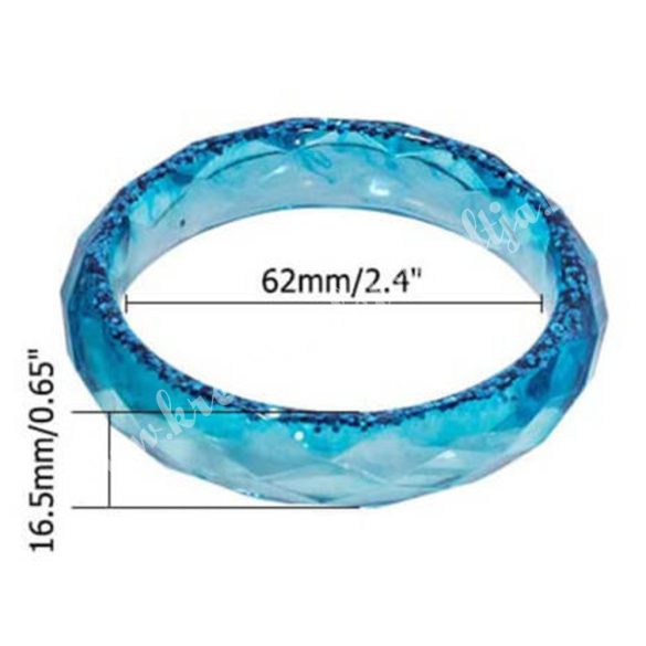 Szilikon öntőforma műgyantához - karkötő, vékony, 5,6 cm