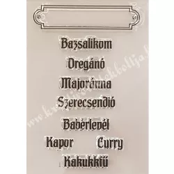 Szilikon pecsételő, fűszerek 1.