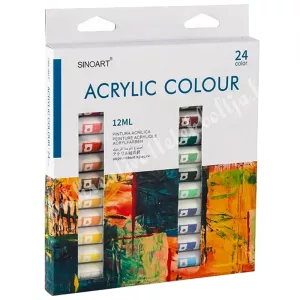 SINOART akrilfesték készlet, 24x12 ml