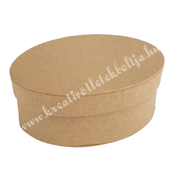 Papírdoboz, ovális, kraft, 3 db/szett