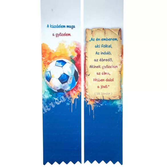 Ballagó szalag, "A küzdelem maga a győzelem!" felirattal, 6 cm