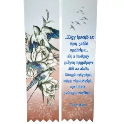   Ballagó szalag, virággal, "Légy hasonló..", 6 cm