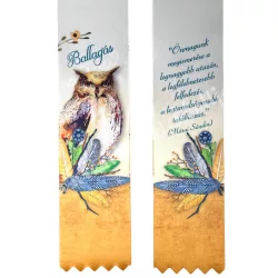   Ballagó szalag, baglyos, "Önmagunk megismerése..", 6 cm