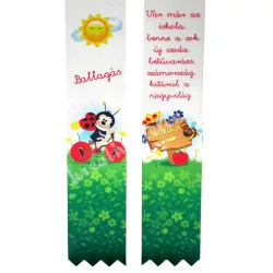  Ballagó szalag, katicával, "Ballagás" felirattal, 4 cm